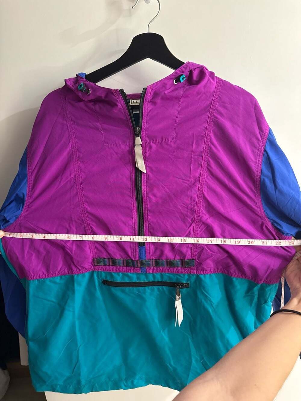 Vintage L.L.Bean Colorblock Anorak Pullover Jacket Size XL - Picture 7 of 9